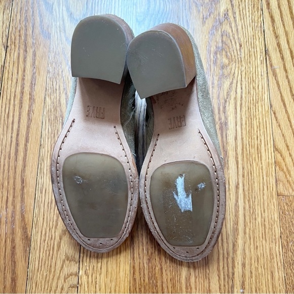 Frye Women's Nora Stud Zip Short Ankle Booties in Sand Size 7B Italian Suede - Picture 7 of 12